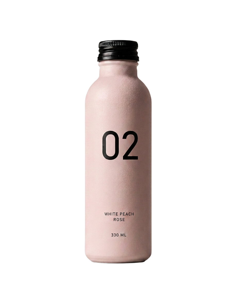 02 White Peach Rose, Soft Blush 330 ml bottle