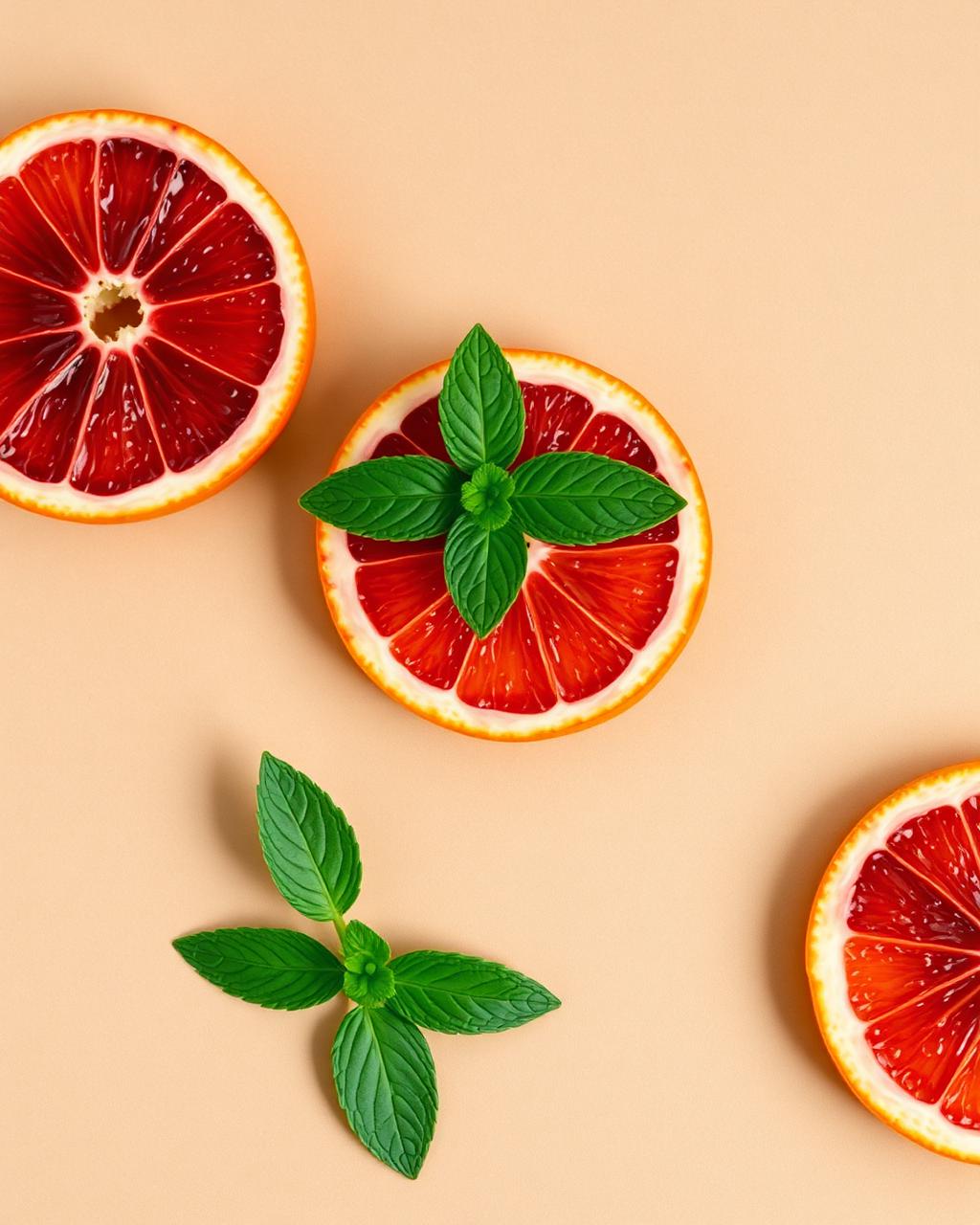Blood orange and pink grapefruit slices