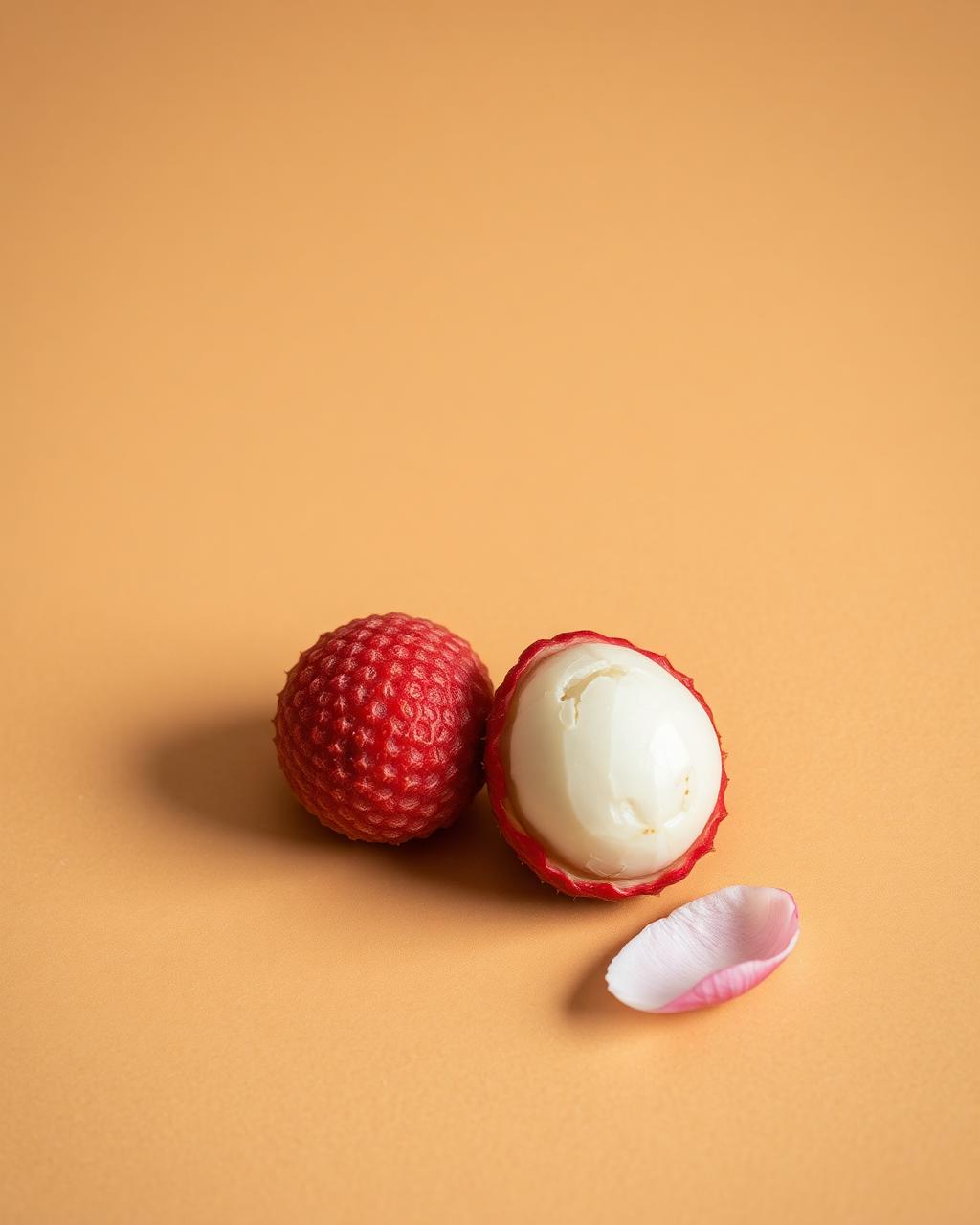 Lychee fruit with fresh mint
